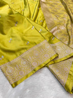 Banarasi Soft Meenakari Mashru Silk Partywear Saree